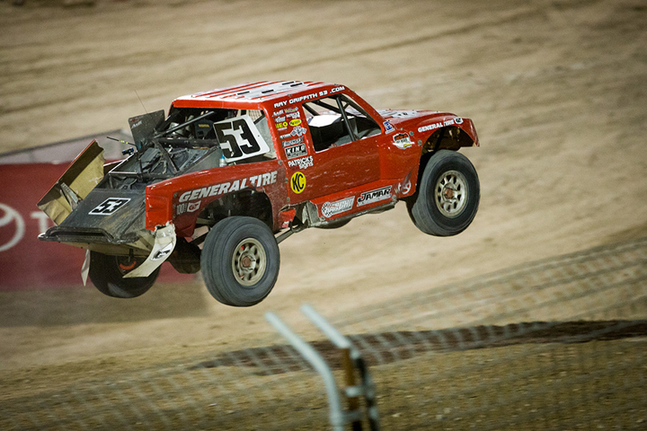 The #53 Pro Lite truck is driven by Ray Griffith in the Lucas Oil Off Road Racing series.