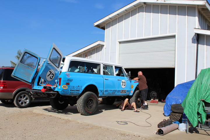 The BFI Racing team’s story starts in Ventura County, California. Made up of old high school friends and family, these guys and girls got together after work for weeks prior to the race to make sure the Suburban was ready for Baja.