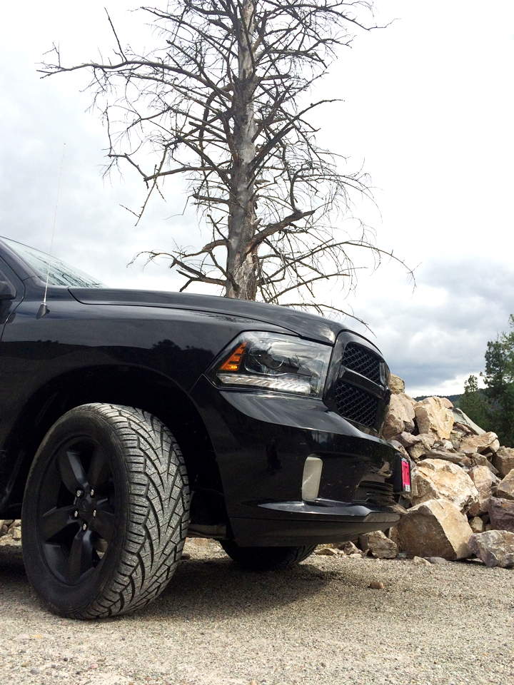 Some 295/50R20s were about 32 inches tall and 12 inches wide and fit great on our new Ram. Ideally, we would’ve preferred a wheel that was one inch wider than the stock wheels, but they still looked good and did not crown.