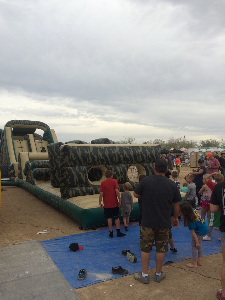 You have to have a kids’ bouncing center if you’re going to have a big event like this.